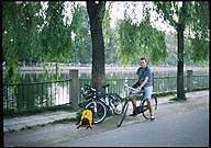 Jirka on his Phoenix bicycle ::  :: Shisha Houhai Lake :: Beijing, China